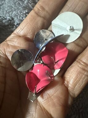 12 pcs Pink/bule/puple Sculptural Petal Drop Earrings - Unbranded